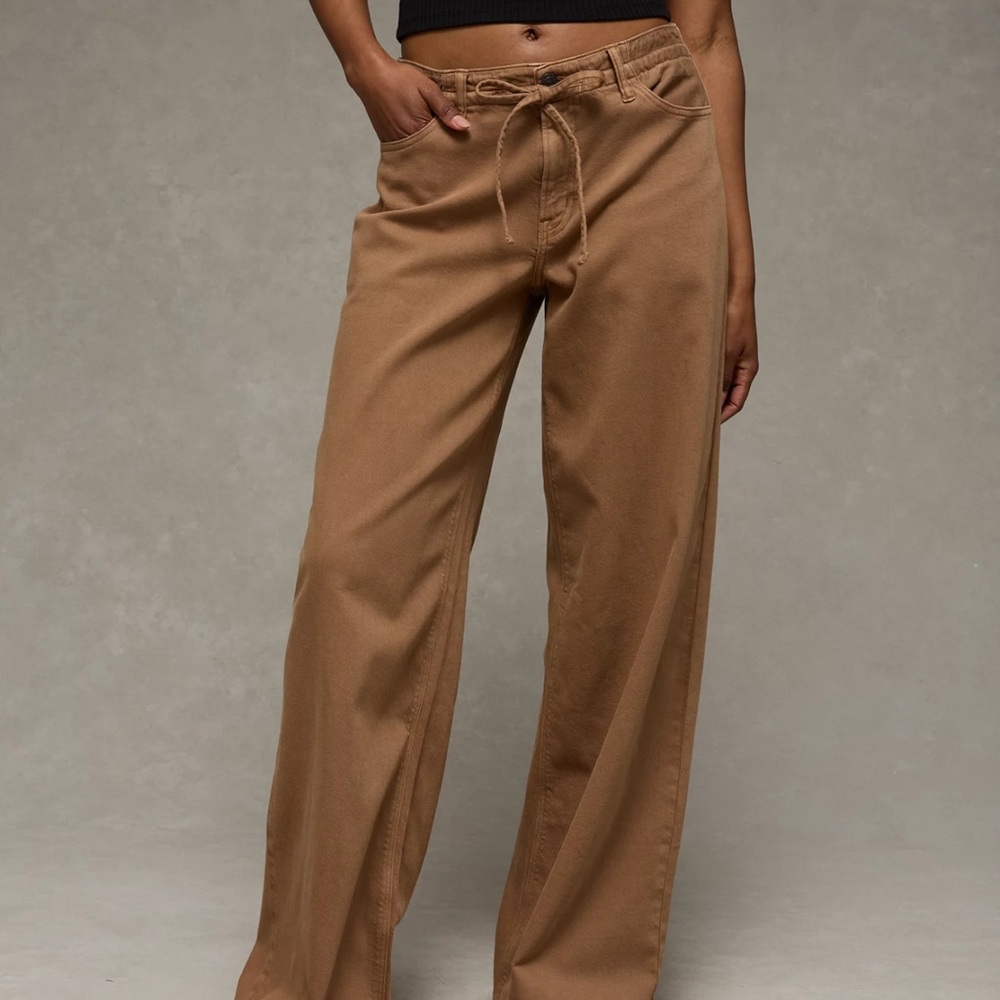 American Eagle Outfitters Brown Flare & Wide Leg Jeans size 24/00 short